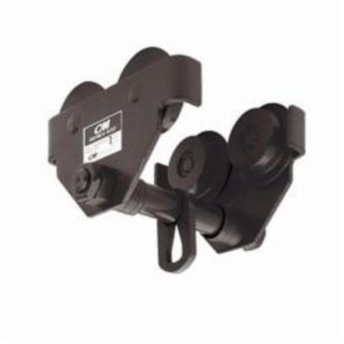Manual Trolley, Plain, Series: 633, 1000 lb, Fits Beam Flange Width: 2-1/2 to 5-5/8 in, Fits Beam Height: 3 to 15 in, 35 in Minimum Radius Curve, 2-9/32 in Wheel Tread Dia, Steel Wheel, 1-1/32 in Headroom To Bail