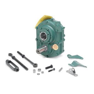 Speed Reducer, Standard Single Reduction, 5:1 Gear Ratio, 25 HP, Solid Shaft Input, Straight Bore Output, 2-3/16 Inch Diameter Input, 2-15/16 Inch Output, 2268 RPM Input Maximum Speed, 98.5 % Efficiency, Oil Lubrication, Shaft Mount, Cast Iron, Gray, 13.13 Inch Length x 10.52 Inch Width x 18.31 Inch Height