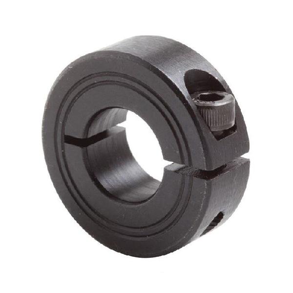 Clamping Collar, Industry Standard, Series: GM1C, 1-Piece Split Construction, 35 mm ID, 57 mm OD, 15 mm Width, Hex Socket Cap Screw Screw Style, M6x16 Screw, Steel, Black Oxide