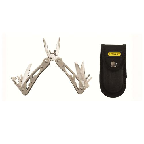 Multi-Tool, 12-in-1, 12 Tools, 6-1/2 in Overall Length, Plier Main Tool Style, 12 Functions, 4-1/4 in Closed Length, Long Nose Plier, Wire Cutter, Saw, Small Knife, Bottle Opener, Curve Jaw Pliers, File, Large Knife, Phillips® Screwdriver and 1/8 in,