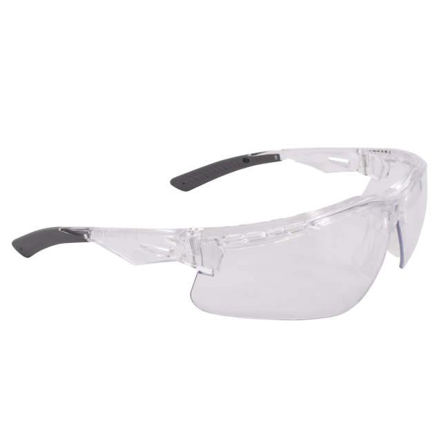 Safety Glasses, Premium, Series: Thraxus, Half-Frame, Crystal Clear Frame, Yes % UV Protection, Specifications Met: ANSI Z87.1
