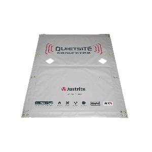 Basic Sound Barrier, 72 in Width, PVC Coated Polyester, Gray, Resistant To: Water, 1 in D x 60 in H Dimensions