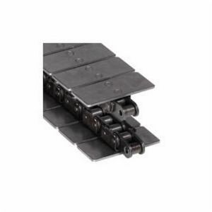 Flat Top Conveyor Chain, Straight Running, Series: 1864, 3/4 Inch Pitch, 0.23 Inch Pin Diameter, 1.12 Inch Pin Length, 3-1/4 Inch Plate Width, 0.12 Inch Plate Thickness, 12 Inch Minimum Back-Flex Radius, 1200 lb Tensile Strength, 10 ft Overall Length, Stainless Steel