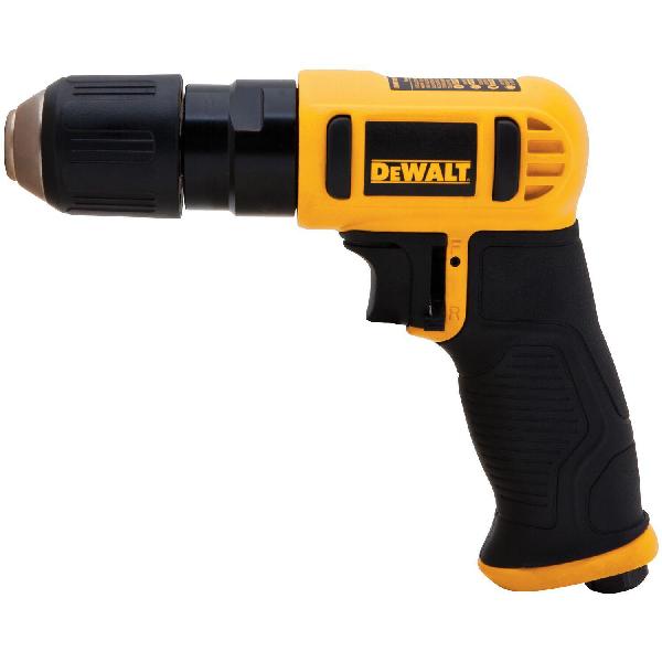 Reversible Drill, 3/8 in Chuck, Keyless Chuck, 2100 RPM Speed, 3.6 cfm Air Flow, 90 psi Air, 1/4 in NPT Air Inlet, Pistol Grip Handle, Yes Reversible