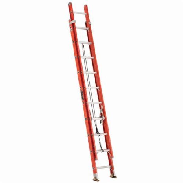 Extension Ladder, Extra Heavy Duty Multi-Section Professional, Series: FE3200, 20 ft Overall Length, ANSI Code: Type IA, 300 lb Load, Fiberglass, 19 ft 7 in Maximum Working Length, 10 ft Section Length, 12 in Adjustable Increments, 17-1/16 in Outside
