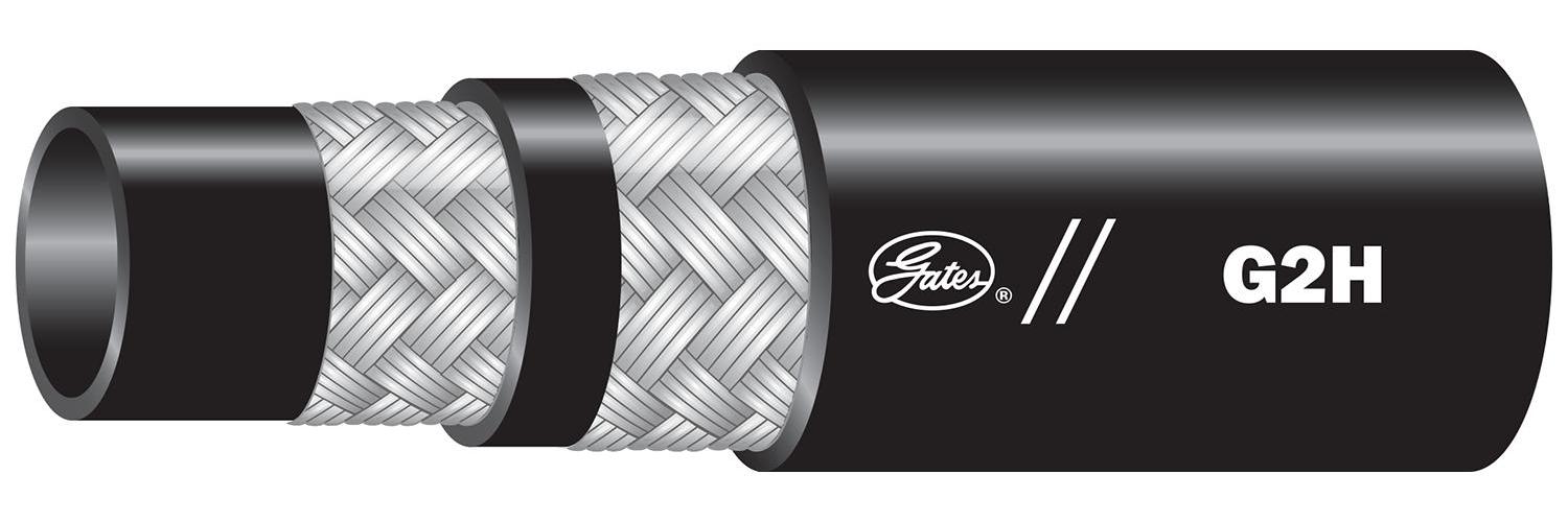 Hydraulic Hose, High Pressure, Series: G22, 1.5 in ID, 2.11 in OD, 120 ft. Length, 1300 psi Working, -40 to 275 °F, Nitrile, Black, Import