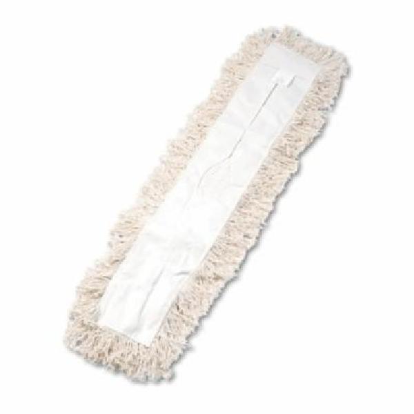 Dust Mop Head, Industrial Slip-On, 36 Inch Length, 5 Inch Width, Hygrade Cotton, White