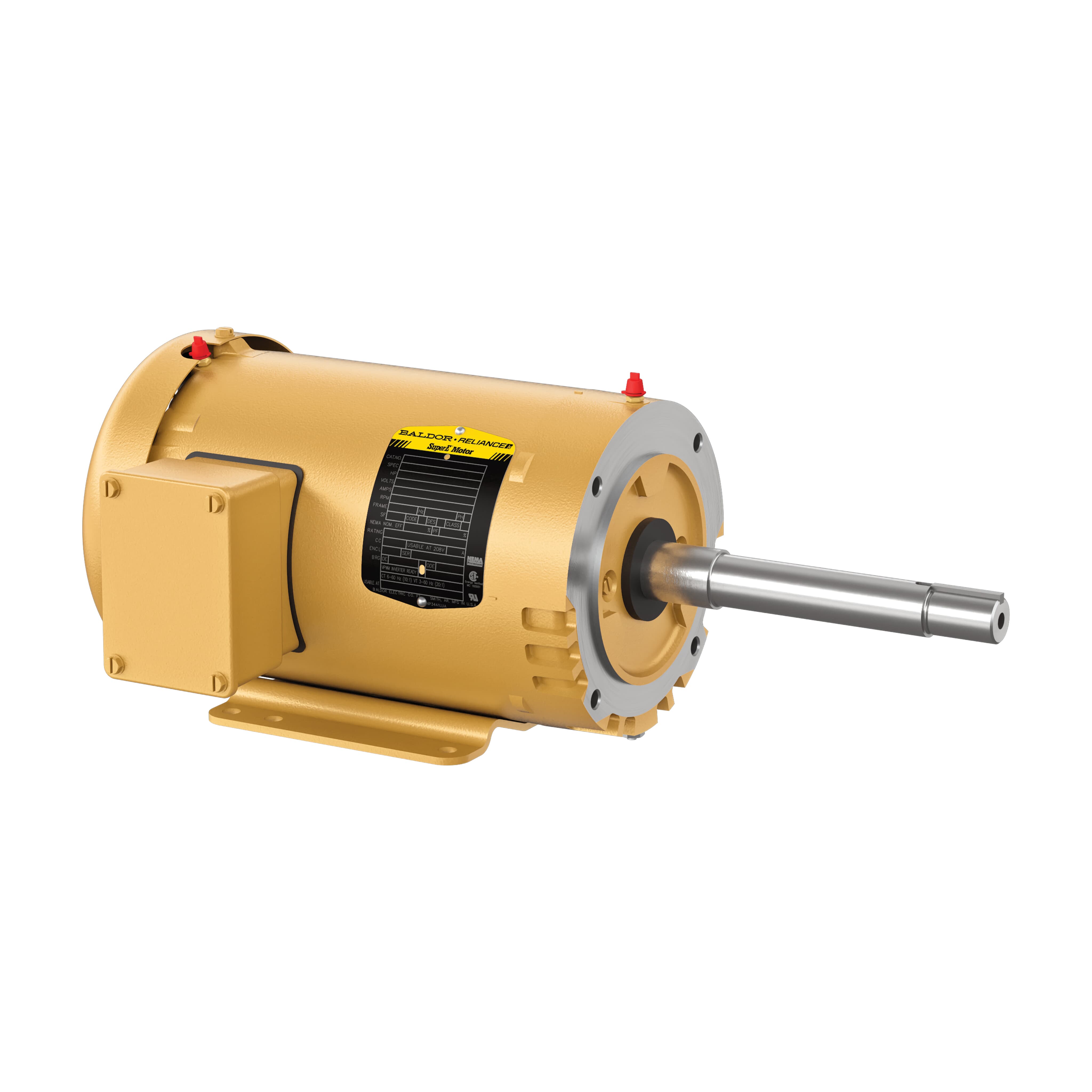 AC Motor, 1-1/2 hp, 460 V, 2.2 A, 60 Hz Frequency, 3 ph, 1760 RPM Speed, 1 Speed, TEFC Enclosure, 145JP Frame, 1 in Dia Shaft, CW/CCW Rotation, 1.15 Service Factor, Ball Bearing, 4.47 lbf Torque, Rigid Base Mounting, 40 °C, Insulation Class: Class F, Steel