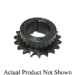 Roller Chain Sprocket, #100 Chain, 33 Teeth, 1-1/4 in Pitch, Split Taper Bushing, Carbon Steel