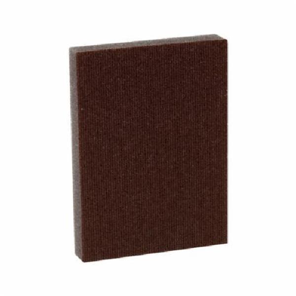 Sanding Pad, Series: Pro-Pad, 4 Inch Overall Length, 2-7/8 Inch Overall Width, 1/2 Inch Overall Thickness, 100 Grit, Fine Grade, Aluminum Oxide Abrasive, Applicable Materials: Metal, Paint, Plastic and Wood, 2 Abrasive Sides, Brown