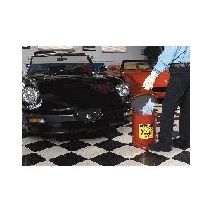 Oily Waste Can, Foot Operated, 6 gal Capacity, 11-7/8 in Diameter, 15-7/8 in Height, Steel, Powder Coated, Red