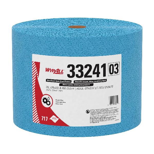 Cleaning Wiper, 13.4 x 9.8 in, 717 Sheets Capacity, 13.4 in Length, Blue, Hydroknit*, Jumbo Roll, 1 Ply