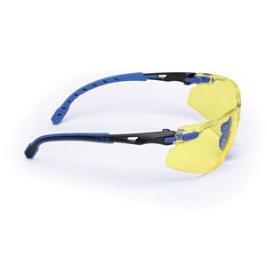 Safety Glasses, Premium, Series: 1000, Anti-Scratch/Anti-Fog Lens Coating, Amber Lens, Half-Frame, Blue/Black Frame, Plastic Frame, Polycarbonate Lens, Yes % UV Protection, Removable Temple, Specifications Met: ANSI Z87.1-2015