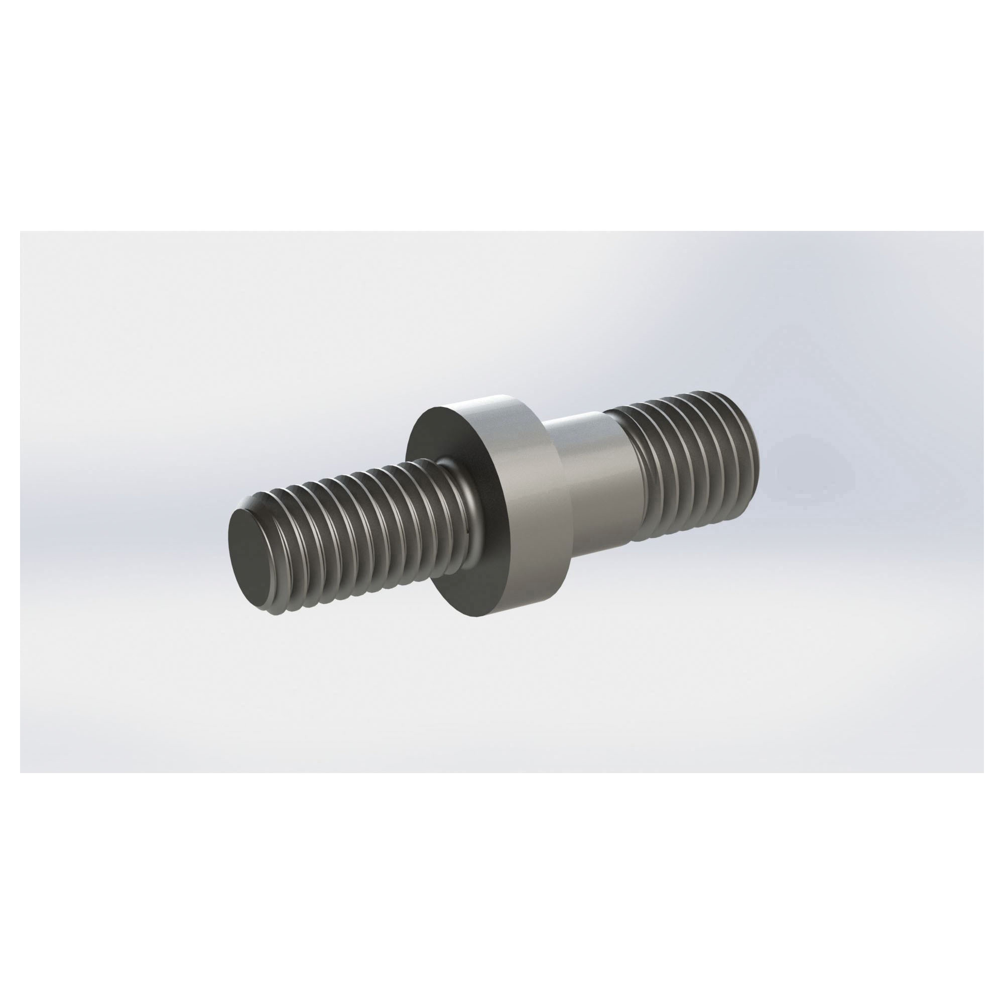 Machined Shoulder Stud, Series: IS Series, 1 Inch Shaft Diameter, 6-7/16 Inch Overall Length, 1-14 Thread, 1-5/16 Inch/1 Inch Thread Length, 1-5/16 Inch Diameter Stud, For Use With: Model P4B Ball Bearing Flanged Pulley Idler and Bronze Bushed Sprocket Idlers, Steel