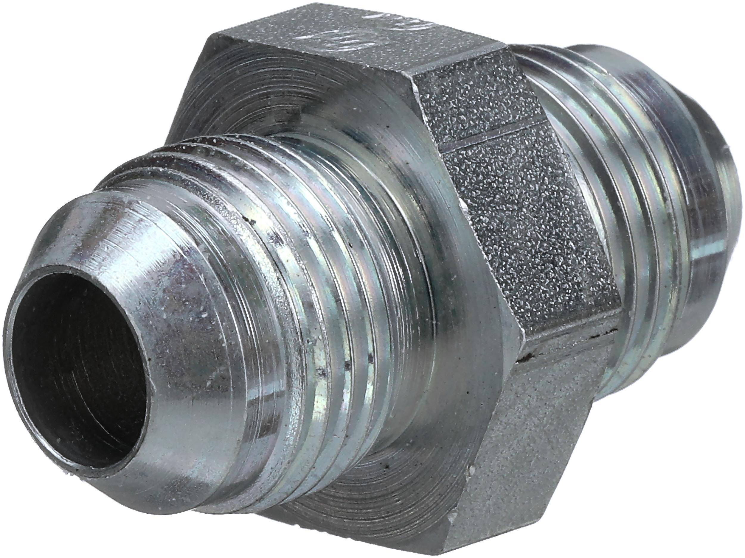 Hydraulic Adapter, SAE to SAE, Series: G60, 7/16-20 x 7/16-20 Nominal, Male JIC 37 °Flare x Male JIC 37 °Flare Large Hex End Style, Steel, Import