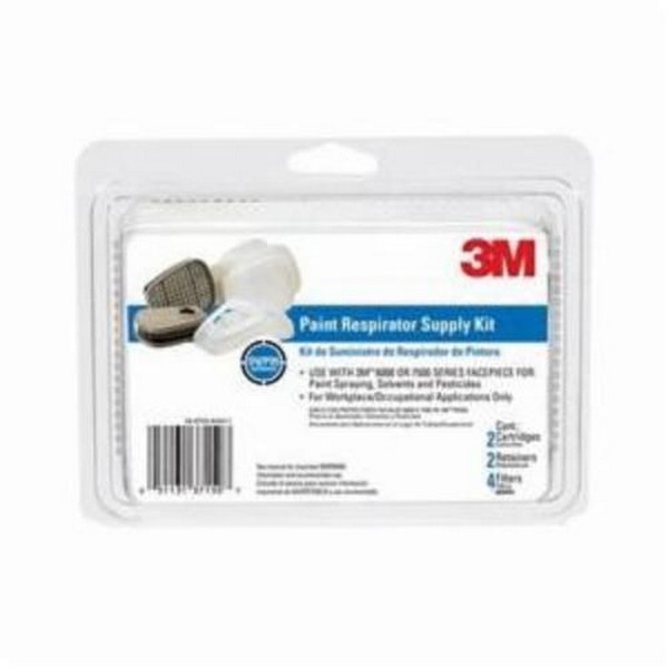 Paint Respirator Supply Kit, Adjustable, For Use With: 6000 and 7500 Series Half and Full Facepiece Respirators, Specifications Met: NIOSH OV/P95, Gray/White