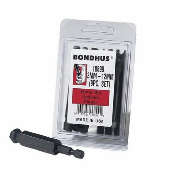 Power Bit Set, Ball End, Measurement System: Metric, 9 Piece, 76 mm L, ProGuard™, High Torque Steel