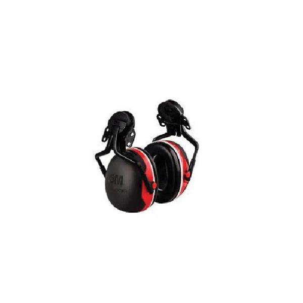 Earmuff, Electrically Insulated Universal, For Use With: X Series Hard Hats, Specifications: 25 dB NRR, Foam Plastic Metal, Black/Red