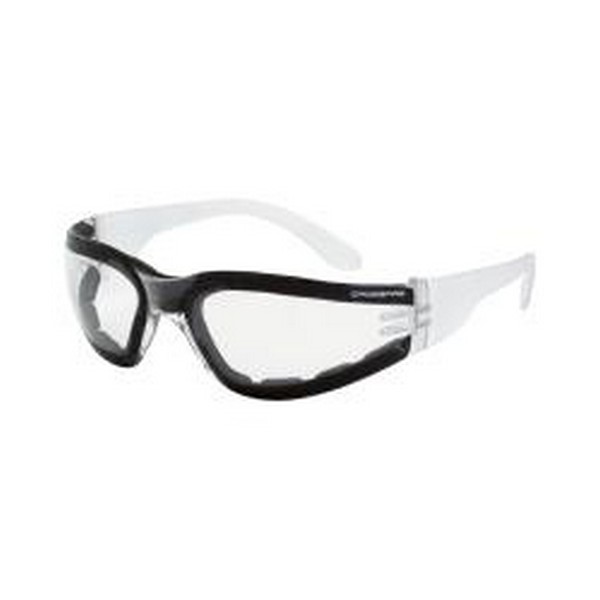 Protective Glasses, Lightweight, Series: Shield, Anti-Fog Lens Coating, Clear Lens, Frameless Frame, Crystal Clear Frame, Foam Lined Frame, Polycarbonate Lens, 99.9 % UV Protection, Specifications Met: ANSI Z87.1+, CSA Certified