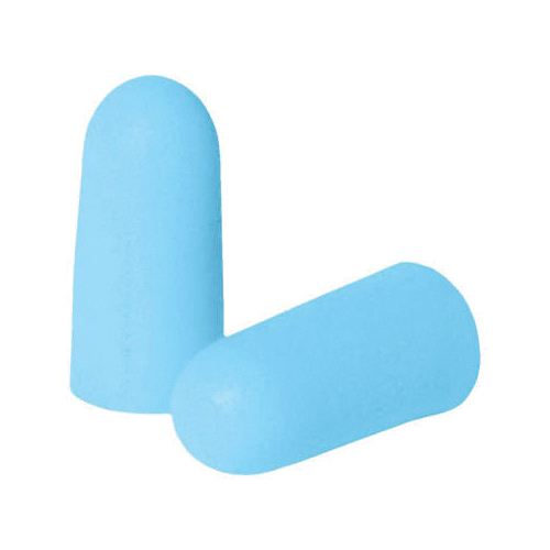 Ear Plugs, Small Uncorded, 31 dB Noise Reduction, Tapered Bullet Shape, Blue Plug, Polyurethane Foam Plug, Specifications Met: ANSI S3.19, Disposable/Reusable: Disposable