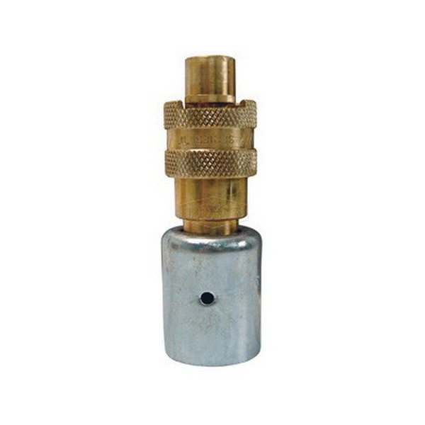 Quick Disconnect Coupler, Interchange, Series: N Series, 1/2 Inch Nominal, Quick Disconnect Coupler x Male Head End Style, 300 psi Pressure, -40 to 250 °F, Brass, 1-10/64 to 1-22/64 Inch Outside Diameter, Domestic