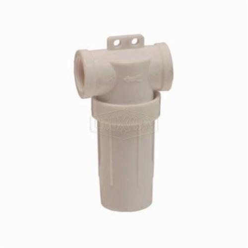 T-Line Strainer, 3/4 Inch FNPT Nominal Size, Polypropylene, White, Domestic