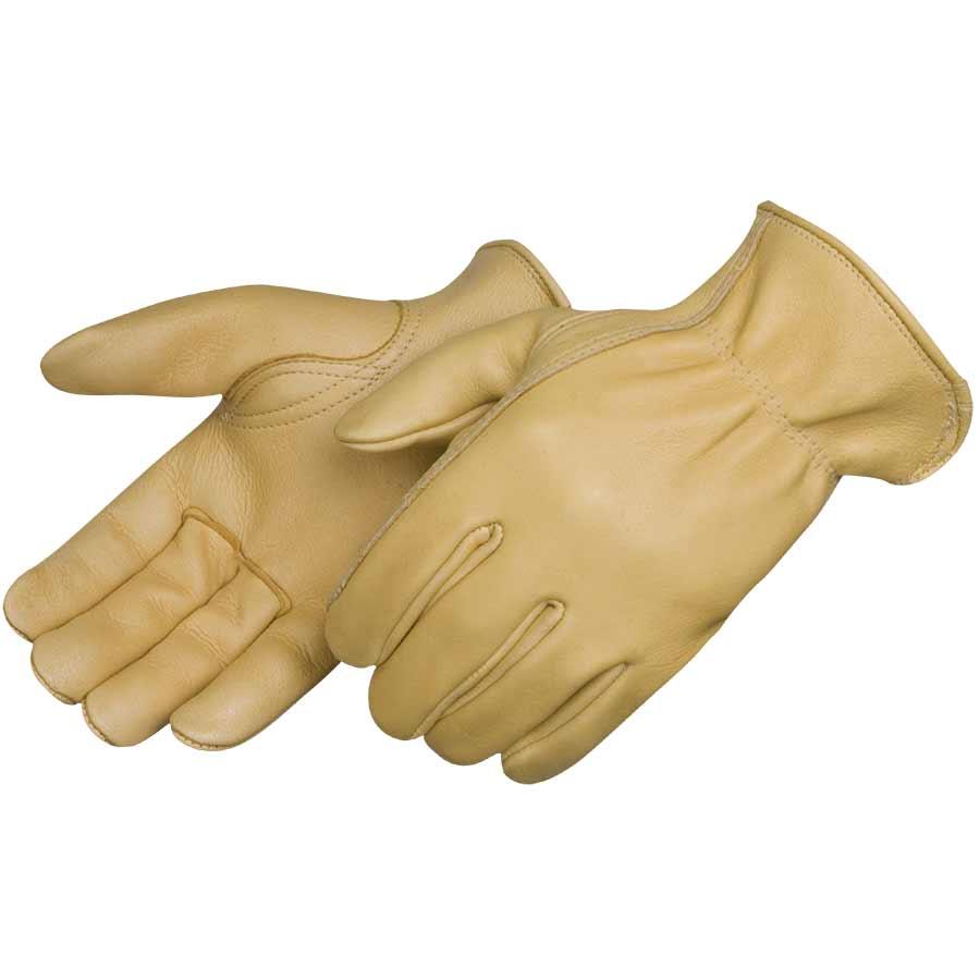 Glove, General Purpose, Series: 6958, Work Glove, Deerskin Leather, Gold, Keystone Thumb Style, Thinsulate Lining, Shirred Elastic Closure