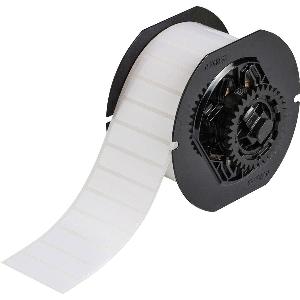 Printer Label, Rectangular, Series: BBP®33, 1/2 in Length, 2 in Width, Legend: Blank, White Legend/Background, B-423 Polyester, For Use With: BBP®33 Thermal Transfer Label Printer
