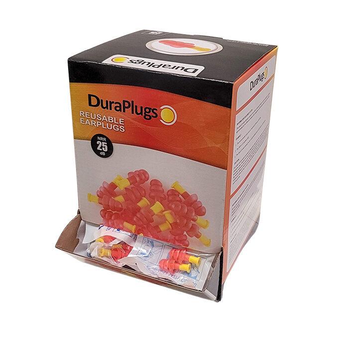 Uncorded Ear Plug, Firm Stem, Uncorded Design, 25 dB Noise Reduction, Conical Shape, One Size, Red/Yellow Plug, Polyurethane Foam Plug, Disposable/Reusable: Reusable