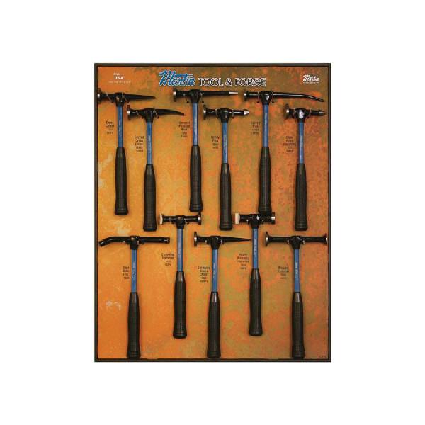 Hammer Set, 11 Piece, Fiberglass Handle, Forged Carbon Steel, Burnt Lacquer