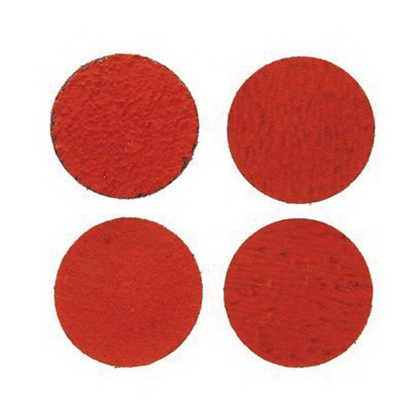 Coated Abrasive Quick-Change Disc, Close, Type TS Attachment, 1 Inch Diameter Disc, Ceramic Abrasive, 80 Grit, Polyester Backing, YF-Weight Backing Weight