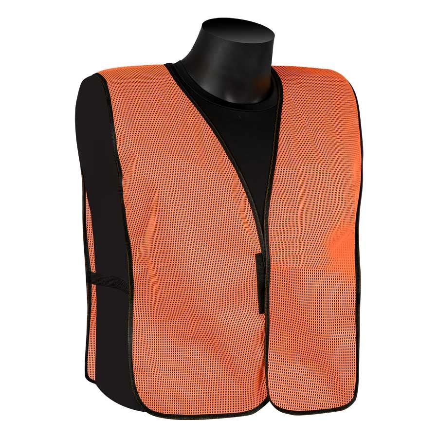 General Purpose Vest, Reflective, Series: N16000F, One Size, Orange, Polyester, Front Zipper Closure, ANSI Class: Non-ANSI
