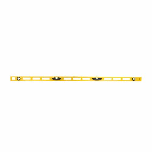 I-Beam Level, Non-Magnetic, 0.002 in Accuracy, 48 in Length, 1 in Width, 2.3 in Height, 3 Vials, Vial Positions: (1) Level/(2) Plumb, Acrylic Vial, Bubble Vial, ABS, Yellow