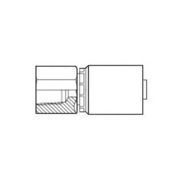 Hydraulic Adapter, 3/8 Inch Hose Inside Diameter, 1/2-14 Inch Thread, Steel