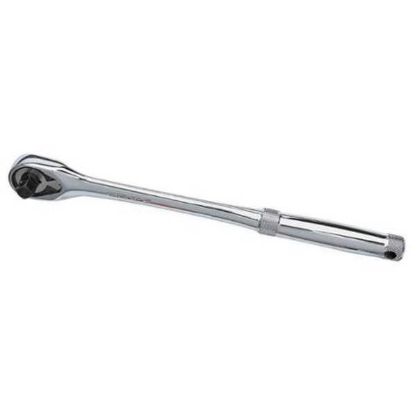 Hand Ratchet, Uninsulated, Measurement System: Imperial, 3/8 in Drive, 11 in Overall Length, Premium Pear Head Shape, 8˚ Minimum Arc Swing, 45 Geared Teeth, Ergonomic/Knurled Slip Resistant Grip Handle, Specifications Met: ASME B107.500, Yes Reversib