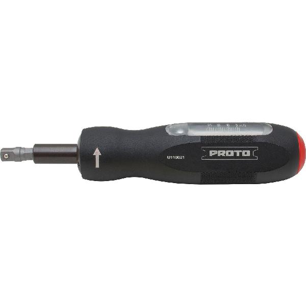 Torque Screwdriver, Drive, Measurement System: Imperial, 1/4 in Drive, 4 to 22 in-lb Range, 5-7/8 in Overall Length, CW Rotation, Specifications Met: ASME B107.14M, 6 % Accuracy, Metal, Matte Anodized