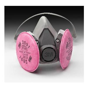 Half Facepiece Respirator Assembly, Reusable, Series: 6000 Series, 4-Point Suspension Style, For Use With: 3M 2000, 2200, 5000, 7000 Series Filters and 6000 Series Cartridges, P100 Filter Class, M Size, Bayonet Connection, Thermoplastic Elastomer, Resists: Acid Gas, Oil and Non-Oil Based Particles