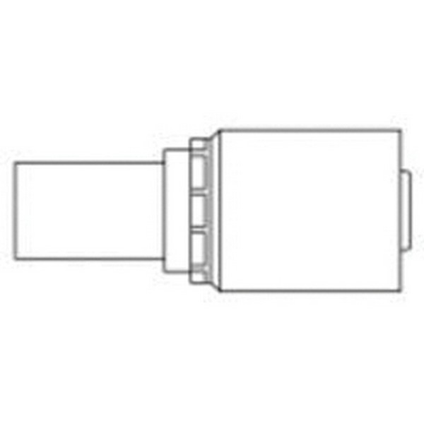 Hydraulic Hose Fitting, 1-Piece Non-Skive, 3/8 in ID Hose, 12 mm Connection, Standpipe x Hose End Style, 2.2 in Length, 1.15 in Cutoff Allowance, Steel