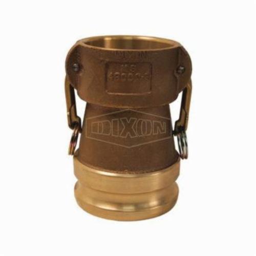 Cam and Groove Reducing Coupler, Type DA, Reducing Coupling Fitting/Connector, 3 x 4 Inch Nominal, Coupler x Adapter End Style, 100 psi Pressure, Brass, Domestic