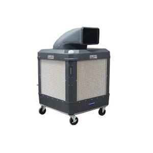 Evaporative Cooler, Portable, 4700 sq-ft Coverage, 3020/2040 cfm, 115 VAC, 15 A, 1 HP, 1 ph., 60 Hz Power Source, 2 Speed, 30 °F, 25 gal Tank, ABS, Gray, 33 in L x 33 in W x 52 in H Dimensions, Domestic
