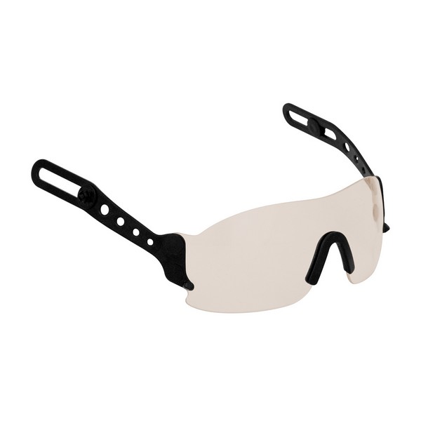 Safety Glasses, 1-Piece Lens, Series: EVOSpec™ 250-EVS, Anti-Fog Lens Coating, Indoor/Outdoor Lens, Rimless, Black Frame, Polypropylene Frame, Polycarbonate Lens, 99.99 % UV Protection, Bayonet/Rubber Tipped Temple, ANSI Z87.1- 2010 Specifications Me