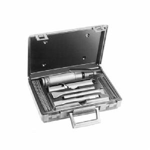 In-Line Scaler Kit, 0.94 in Bore, 5 in, 7 in Needle Length, 4000 bpm Blows per Minute, 1-1/16 in Stroke Length, 13 cfm Air Flow, 90 psi Air, 1/4 in NPT Air Inlet, Lever Throttle, 5/16 in Minimum Hose, Straight Handle, NS11A, NS11-122-19 Attachment