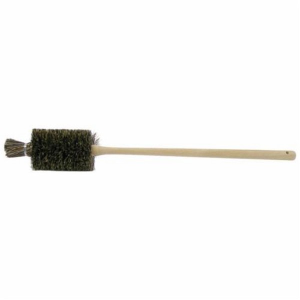 Bowl Brush, 6-1/2 in Brush, 3-1/4 in Dia, 23 in OAL, Hardwood Handle/Tampico Bristle, Gray