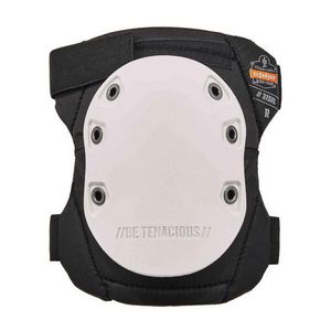Knee Pad, Hard Cap Long Textured, Series: 315HL, NBR Foam Pad, Hook and Loop Closure, White