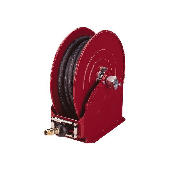 Hose Reel, Double Post Low Pressure, 1 in x 50 ft Hose, 150 psi, Ceiling/Floor/Truck Bed/Wall Mount
