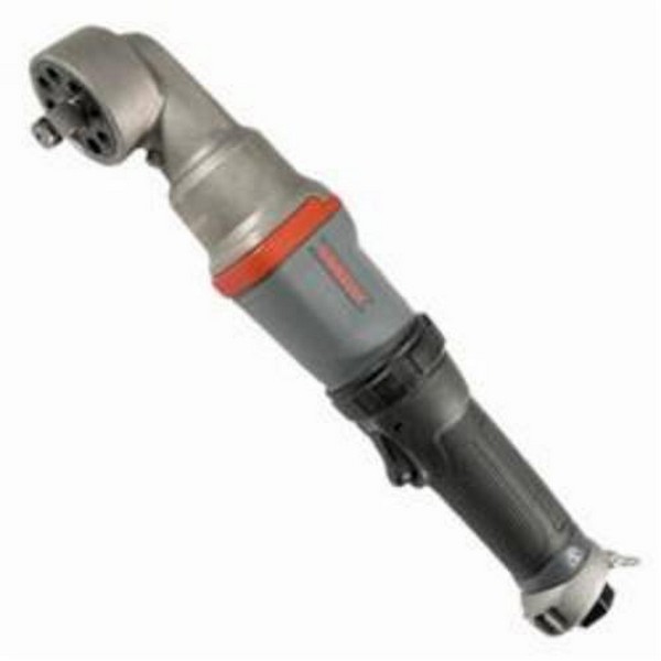 Wrench, Air Angle Impact, Tool/Kit: Tool, 3/8 in Drive, 1600 bpm Forward/1700 bpm Reverse Blows per Minute, 170 in-lb Torque, 7200 RPM Speed, 5 cfm Air Flow, Feather Throttle, Titanium Housing Material, 13-15/16 in Overall Length