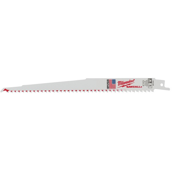 Saw Blade, Series: SAWZALL®, 9 in Length, 0.05 in Thickness, 5 TPI, Bi-Metal Cutting Edge, Applicable Materials: Wood