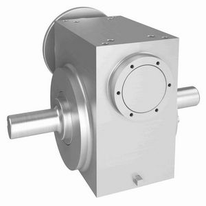 Worm Gear Reducer, 50:1 Gear Ratio, 2.462 HP Input, C-Face Quill Input, Shaft Output, 5/8 Inch Diameter Input, 1.5 Inch Diameter x 4.04 Inch Length Output, 35 RPM Output Maximum Speed, 1750 RPM Input Maximum Speed, 3315 in-lb Output, 3-1/4 Inch Centre Distance, 3/16 x 3/32 Inch Input, 74.8 % Efficiency, 316 Stainless Steel, Polished