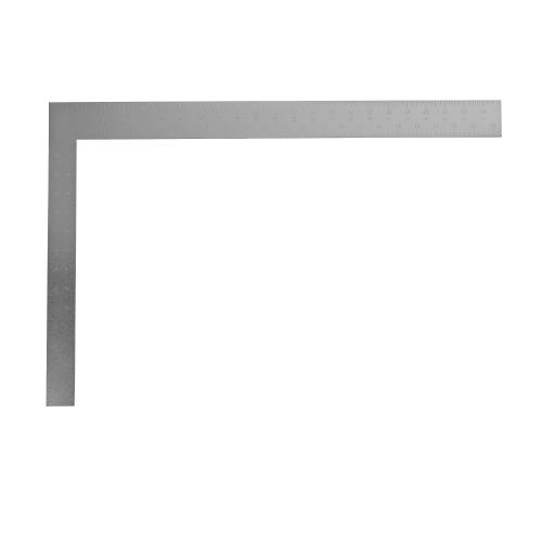 Carpenter's Square, 24 x 2 in, Graduations: 1/8 in Face/Back, Measuring System: Imperial, 16 x 1-1/2 in Tongue, Steel, Buffed, Silver