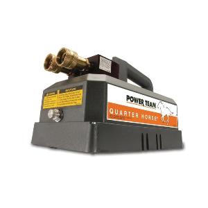 Electric Hydraulic Pump, Portable Single Acting, Series: PE10, 1 Stage, 60 cu-in Reservoir, 1/4 HP, 10 cu-in/min Flow Rate, 10000 psi Pressure, 110/115 V AC, 6 A, 50/60 Hz Frequency, 13 in Overall Length, 7-3/4 in Overall Width, 8 in Overall Height